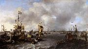 Ludolf Bakhuizen View of Amsterdam with Ships on the Ij oil on canvas